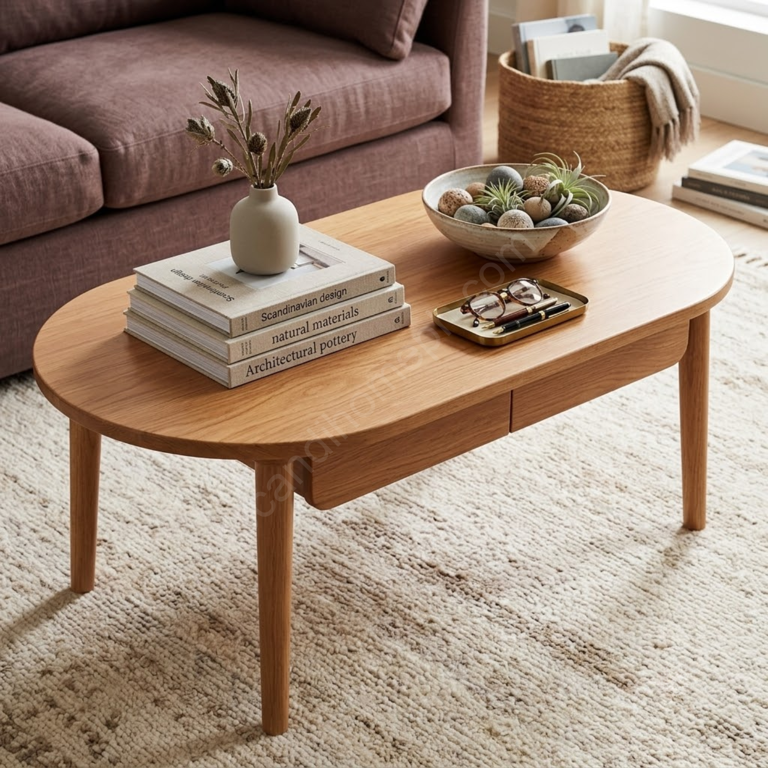 Oval Coffee Table Natural