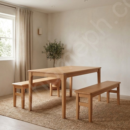Bon 4 seater with Bench Natural